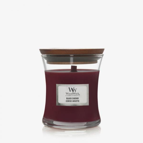 WoodWick Small Hourglass Candle - Black Cherry Universal