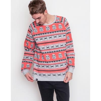 Mikina Dedicated Star Wars AO Christmas Trooper Grey Melange
