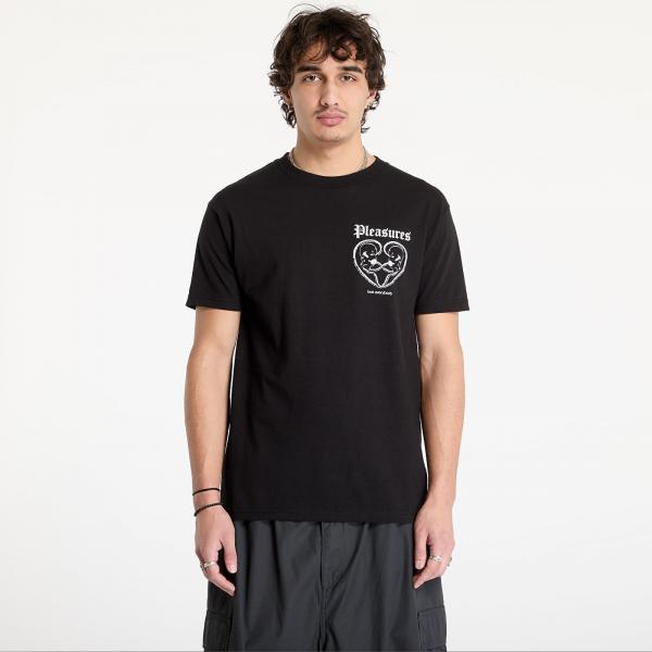 Tričko PLEASURES Connected T-Shirt Black S