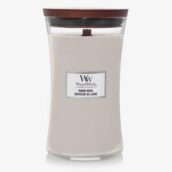 WoodWick Large Hourglass Candle - Warm Wool Universal