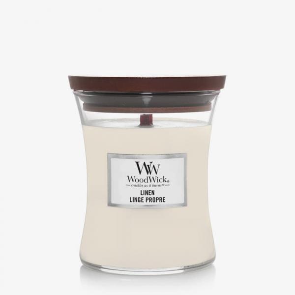 WoodWick Medium Hourglass Candle - Linen Universal