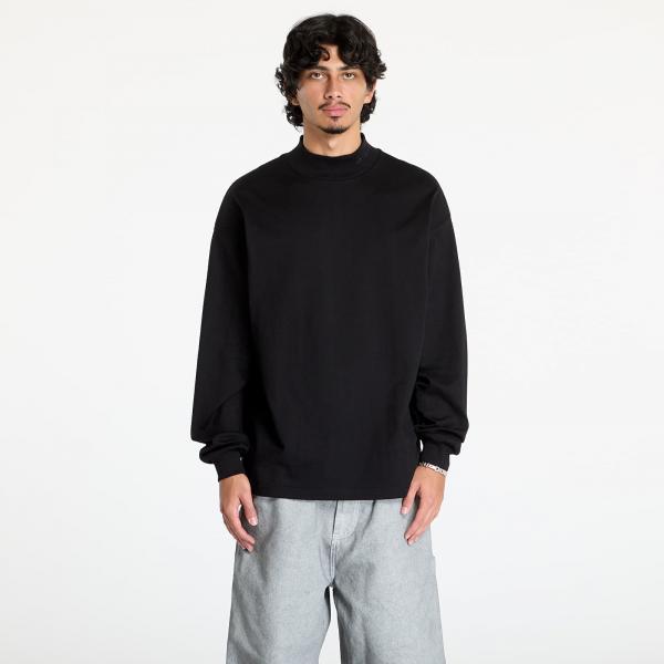 Tričko Carhartt WIP L/S Script Mockneck T-Shirt UNISEX Black S