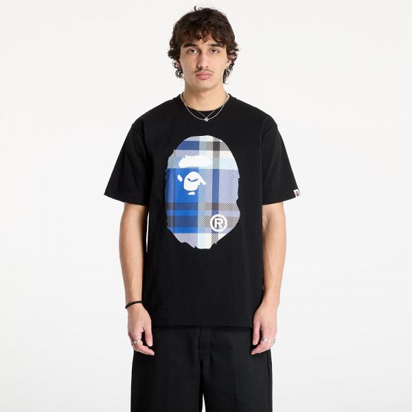 Tričko A BATHING APE Bape Check Big Ape Head Tee Black M