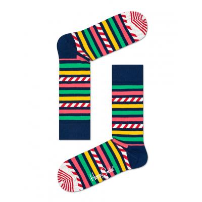 Ponožky Happy Socks Stripe & Stripe Blue, Green, Pink, Red, White, Yellow