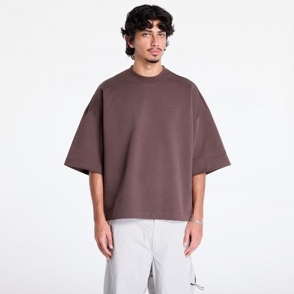 Tričko Nike M Tech Fleece Short Sleeve Tee Baroque Brown/ Baroque Brown S