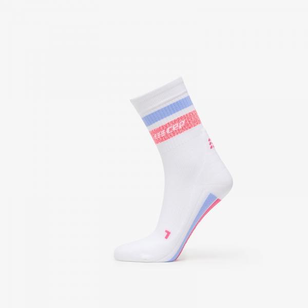 Ponožky CEP Miami Vibes Mid Cut Compression Socks White/ Pink/ Sky XL