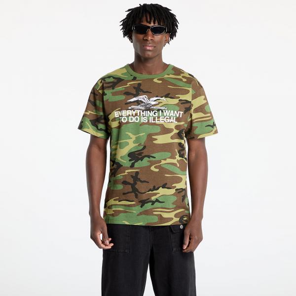 Tričko PLEASURES Illegal T-Shirt Woodland S