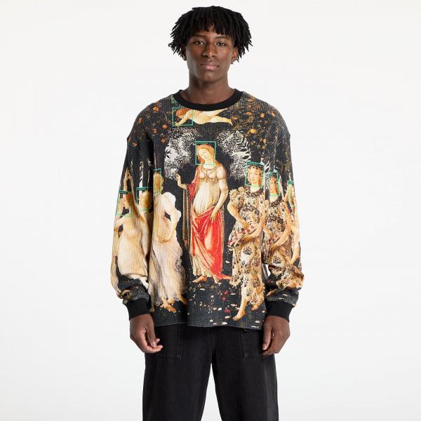 Mikina PLEASURES Facial Thermal Long Sleeve Sweatshirt Black S