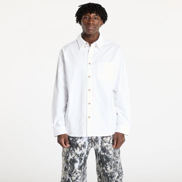 Košile Nike Life Men's Long-Sleeve Oxford Button-Down Shirt White/ White/ White L