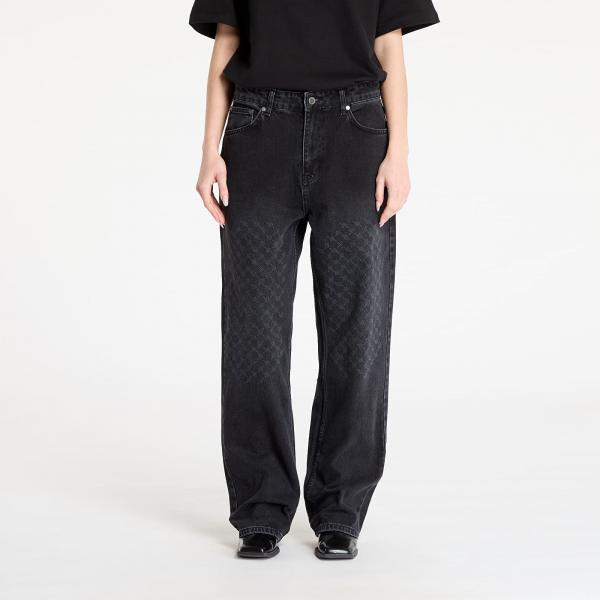 Džíny Daily Paper Amba Monogram Jeans Black XS