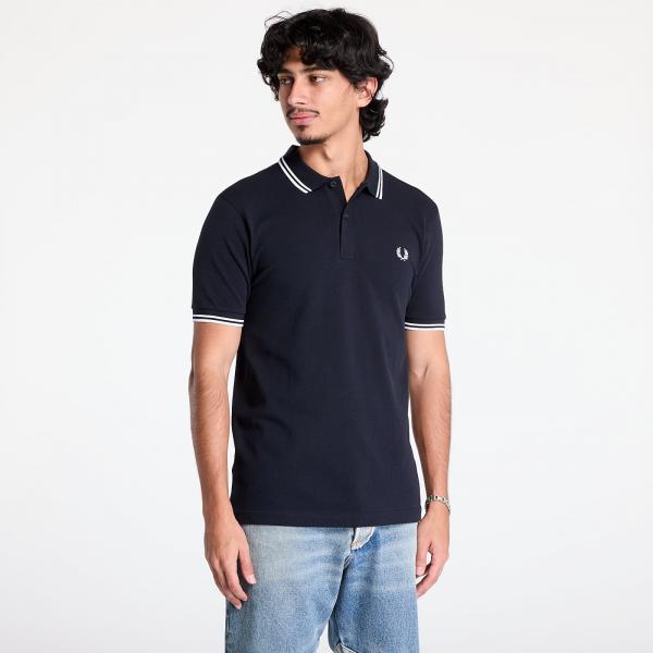 Tričko FRED PERRY The Twin Tipped Fp Shirt Navy/ White M