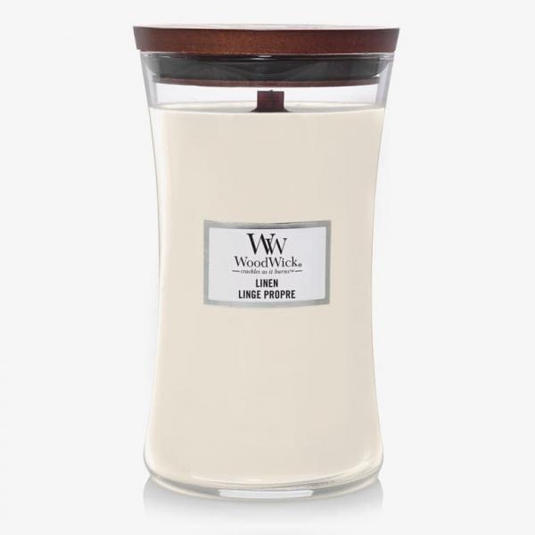 WoodWick Large Hourglass Candle - Linen Universal