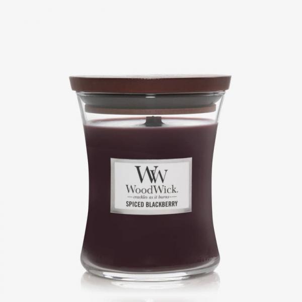 WoodWick Medium Hourglass Candle - Spiced Blackberry Universal
