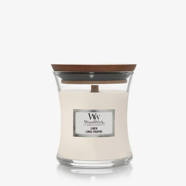 WoodWick Small Hourglass Candle - Linen Universal