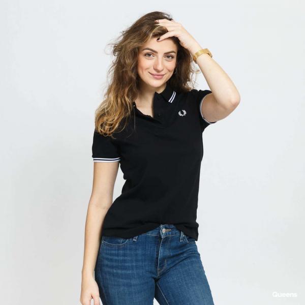 Tričko FRED PERRY Twin Tipped Polo Shirt Black 36