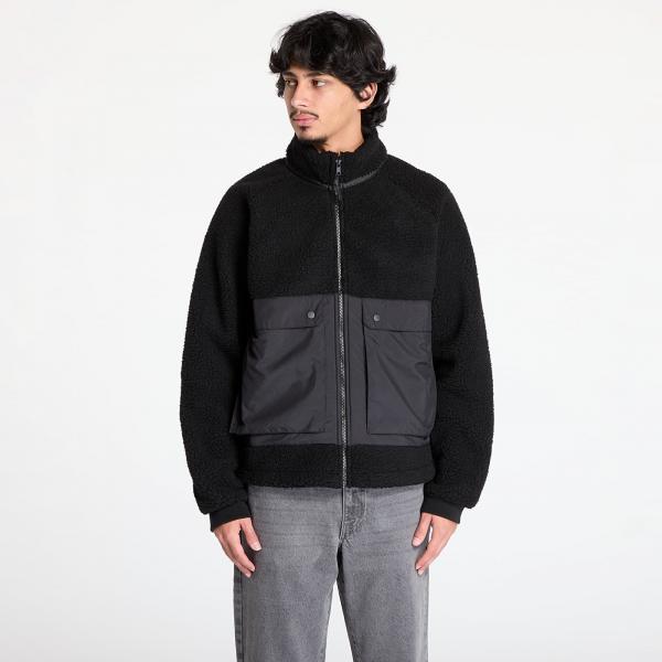 Bunda Urban Classics Short Raglan Sherpa Jacket Black S