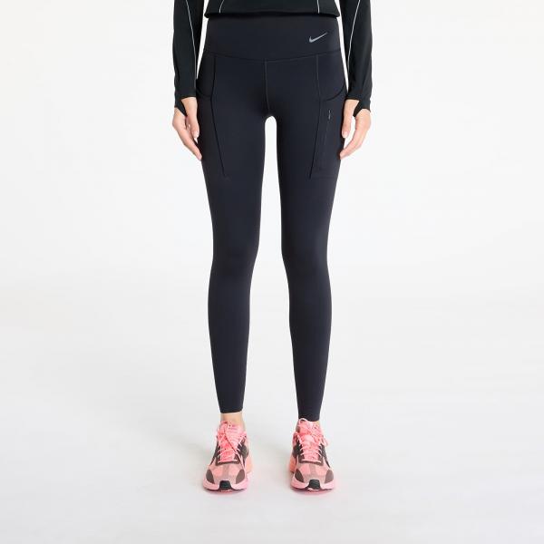 Legíny Nike Go Women's Firm-Support High-Waisted Full-Length Leggings with Pockets Black/ Black S