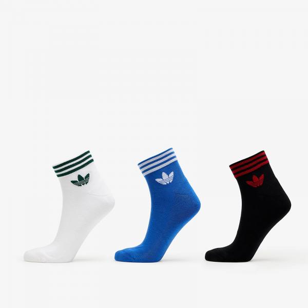 Ponožky adidas Trefoil Ankle Sock Half-Cushioned 3-Pack Black/ Blue/ White S