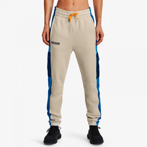 Kalhoty Under Armour Rival Fleece SP Pant Stone/ Victory Blue/ Stone M