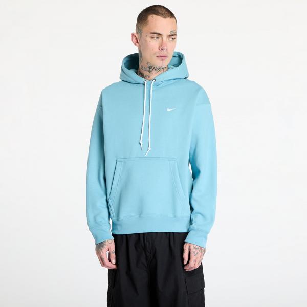 Mikina Nike Solo Swoosh Men's Fleece Pullover Hoodie Denim Turquoise/ White S