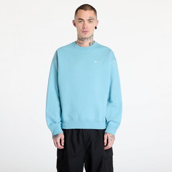 Mikina Nike Solo Swoosh Men's Fleece Crew Denim Turquoise/ White S