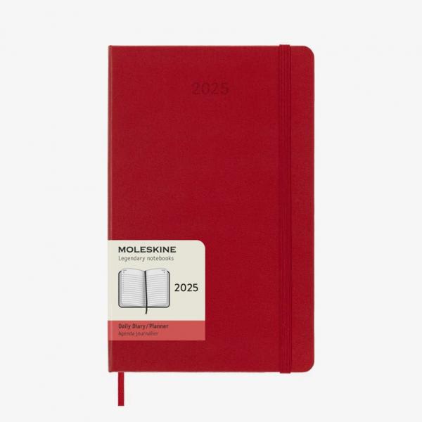 Moleskine Diář 2025 Denní Tvrdý L Červený L
