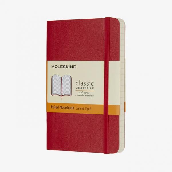 Moleskine Zápisník Měkký Linkovaný S Červený S