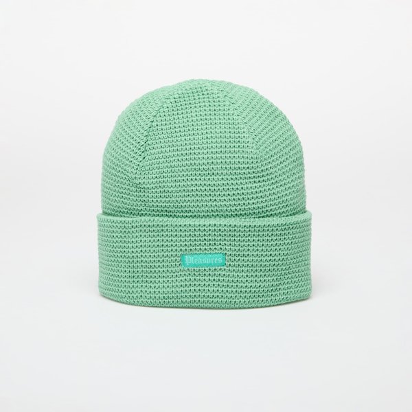 Čepice PLEASURES Old E Waffle Beanie Matcha Universal