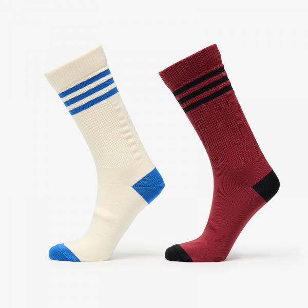 Ponožky adidas 3 Stripes Textured Crew Socks 2-Pack Cream White/ Preloved Ruby S