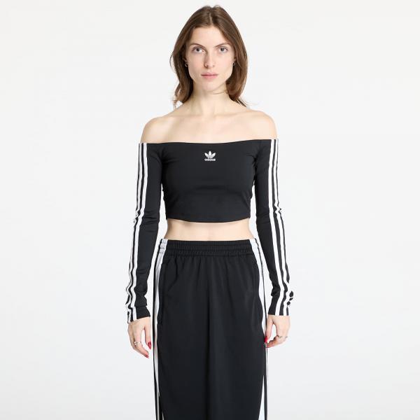 Top adidas Adicolor Off Shoulder Long Sleeve Top Black L