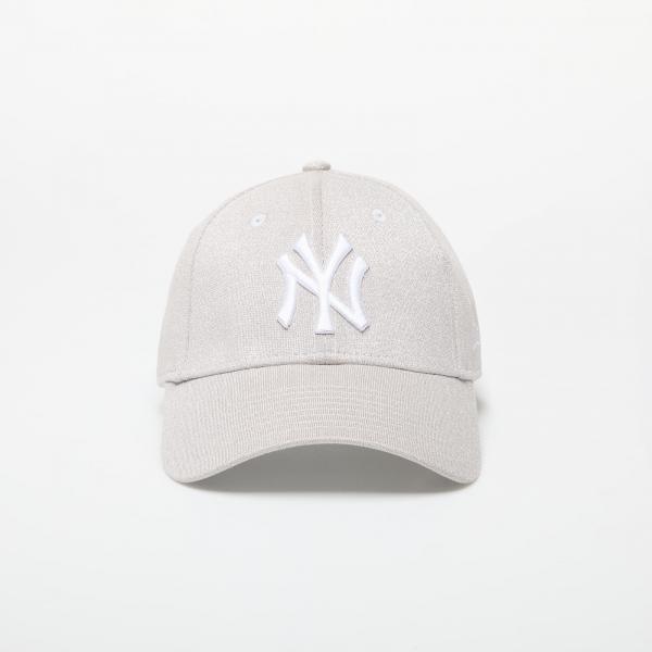 Kšiltovka New Era New York Yankees MLB Womens Glitter 9FORTY Adjustable Cap Metalic Silver/ White Universal