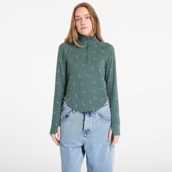 Tričko Nike Sportswear Women's Slim 1/2-Zip Long-Sleeve Logo Top Vintage Green/ Light Army/ Vintage Green S