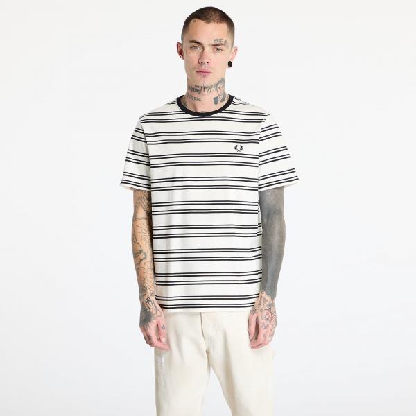 Tričko FRED PERRY Sport Fine Stripe T-Shirt Ecru/ Black L