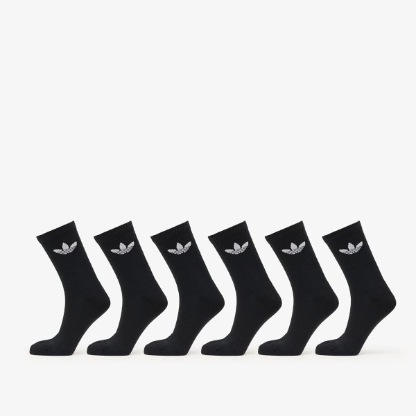 Ponožky adidas Trefoil Crew Sock Cushion 6-Pack Black S