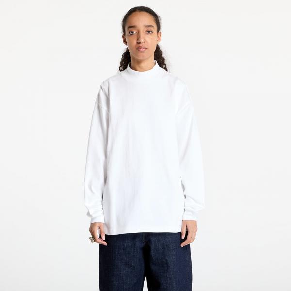 Tričko Carhartt WIP Long Sleeve Script Mockneck T-Shirt UNISEX White XL