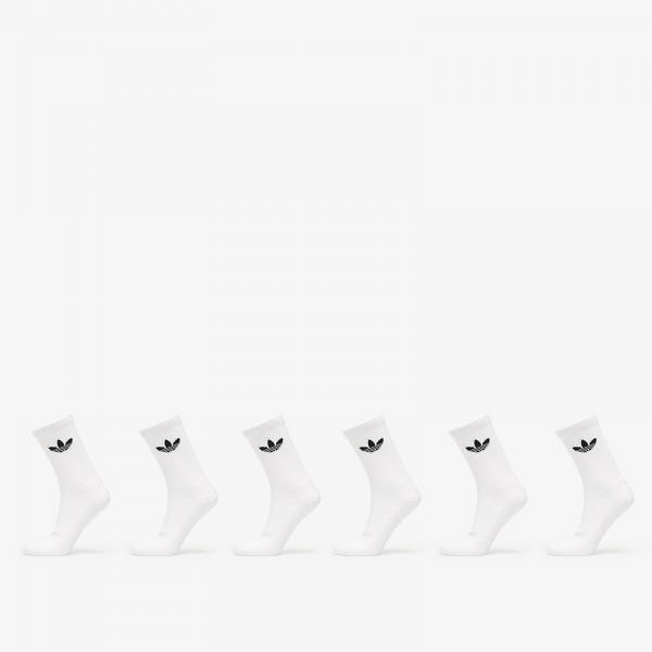 Ponožky adidas Trefoil Crew Sock Cushion 6-Pack White XL