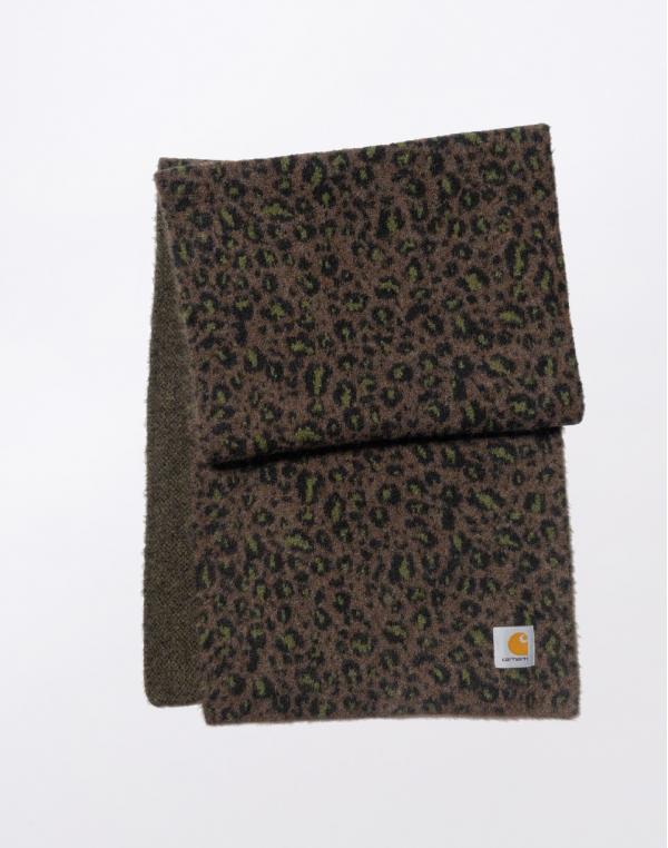 Carhartt WIP Palmer Scarf Camo Leo Jacquard, Tamarind