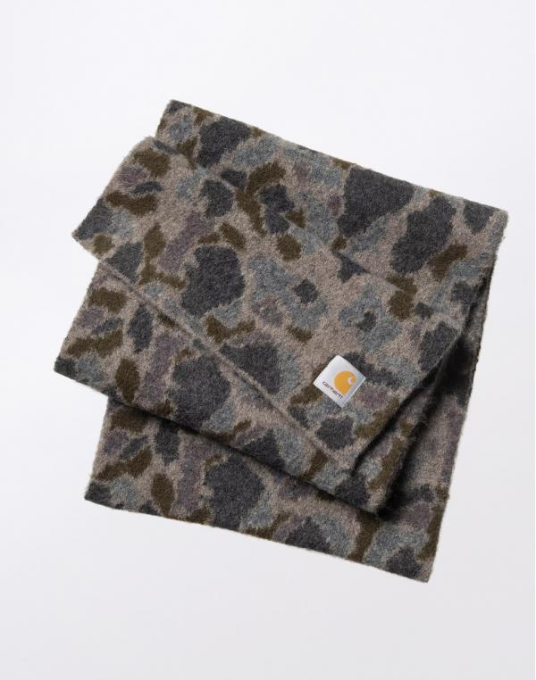 Carhartt WIP Palmer Scarf Camo Duck Jacquard, Grey