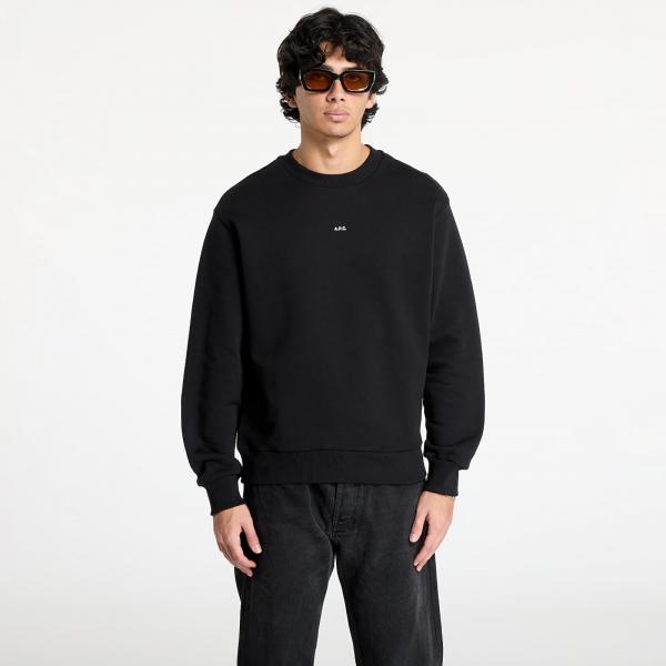 Mikina A.P.C. Boxy Micro Logo Sweatshirt Black S