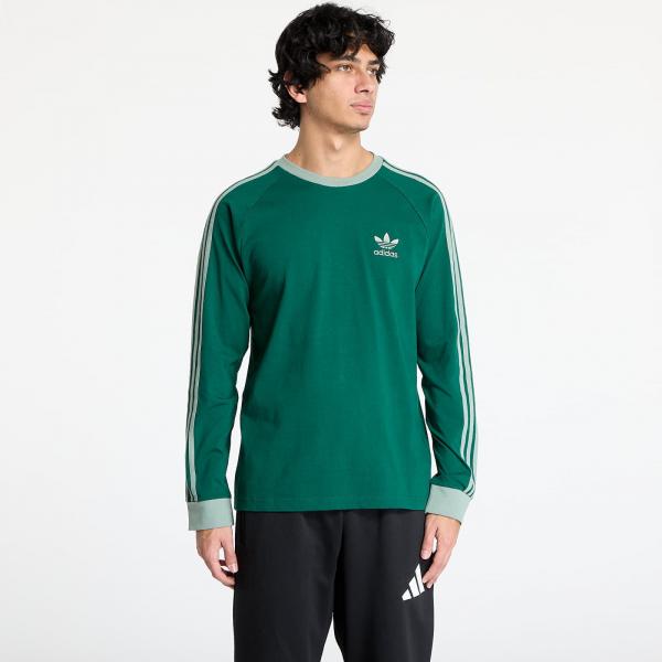 Tričko adidas Adicolor Classics 3-Stripes Longsleeve T-Shirt Collegiate Green XL