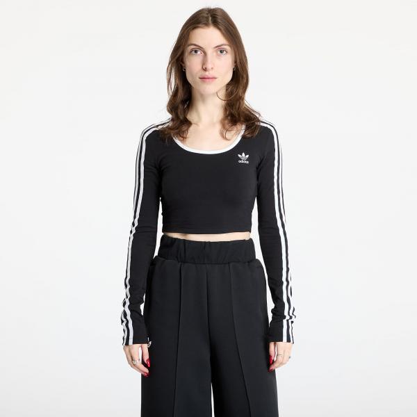 Top adidas Adicolor 3 Stripes Long Sleeve Crop Black L