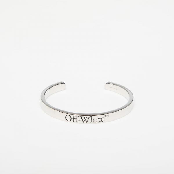 Off-White Bangle Bracelet Silver/ Black L
