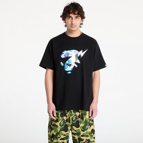Tričko A BATHING APE Abc Camo Ape Face Sta Tee M Black/ Blue XXL