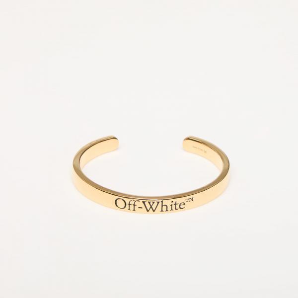 Off-White Logo Bangle Bracelet Gold L
