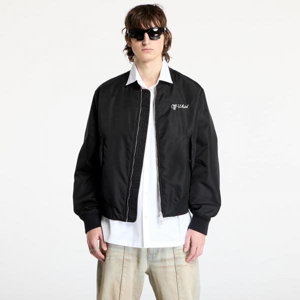 Bomber Off-White Script Nyl Varsity Bomber Black/ White XL