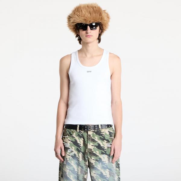 Tílko Off-White Off Stamp Rib Tanktop White/ Black S