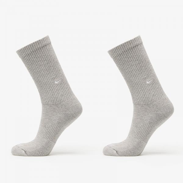 Ponožky Nike Everyday Cushioned Crew Socks 2-Pack Dark Grey Heather/ White XL