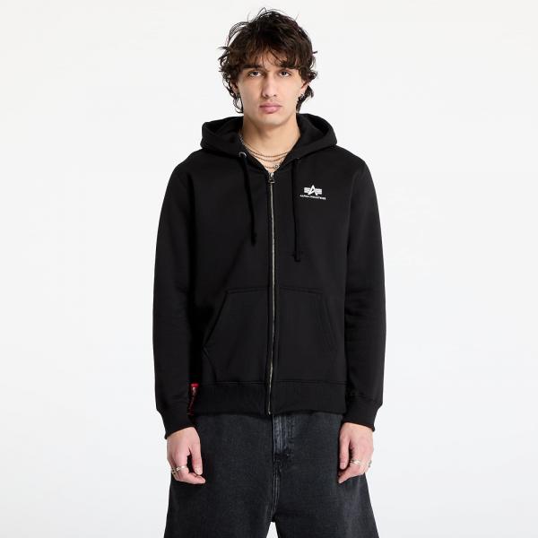 Mikina Alpha Industries Basic Zip Hoody SL Black M