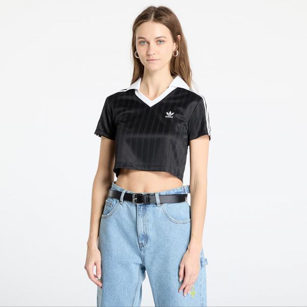 Tričko adidas V-Neck Polo Black S