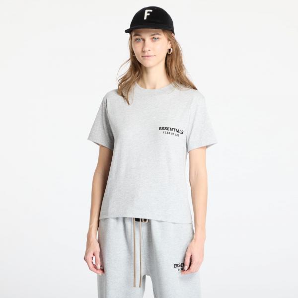 Tričko Fear Of God ESSENTIALS Tri-Blend Crewneck Tee Light Heather Gray XS